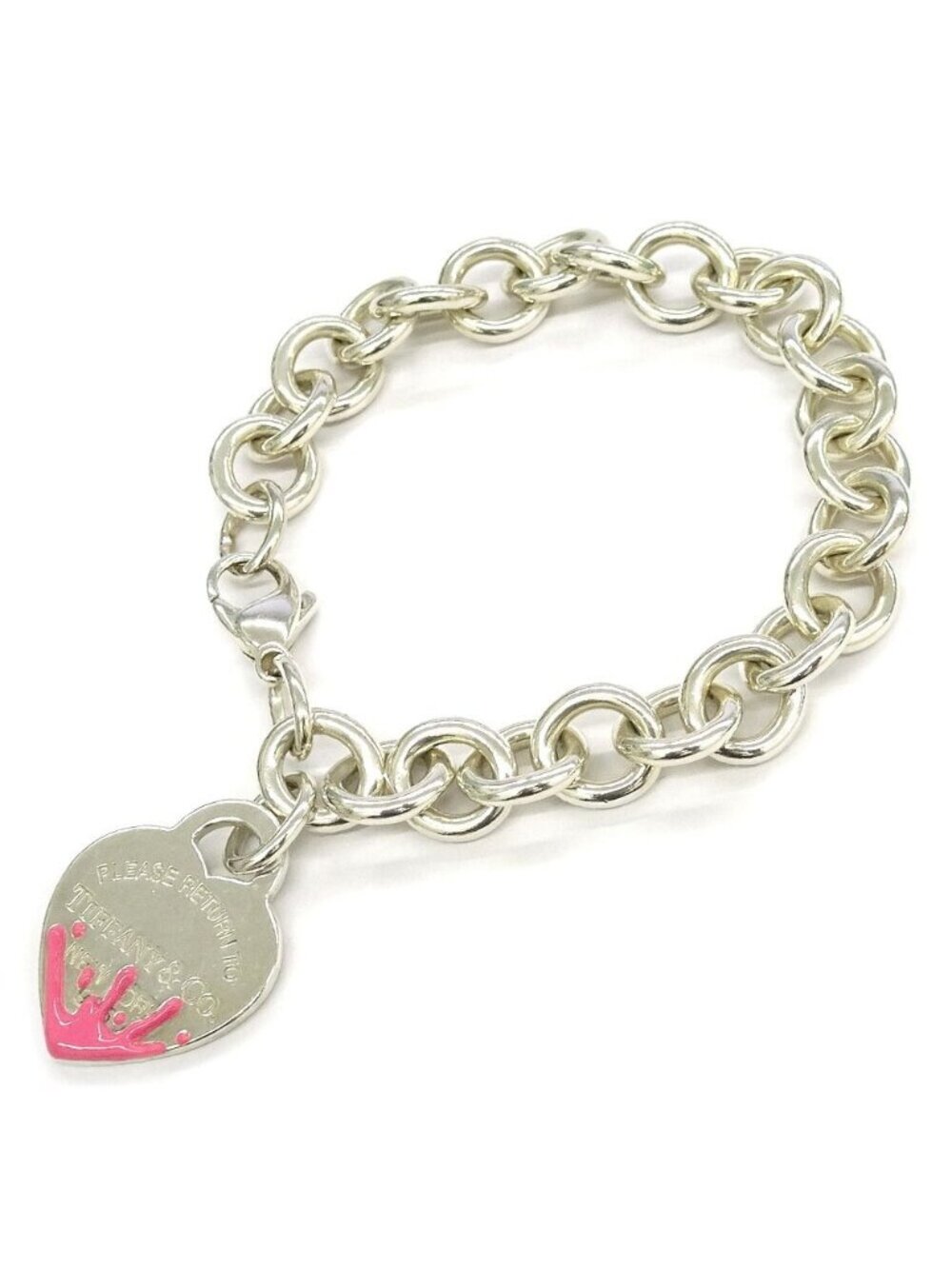 Tiffany & Co Bracelet Return to Tiffany Heart Splash Silver Pink
